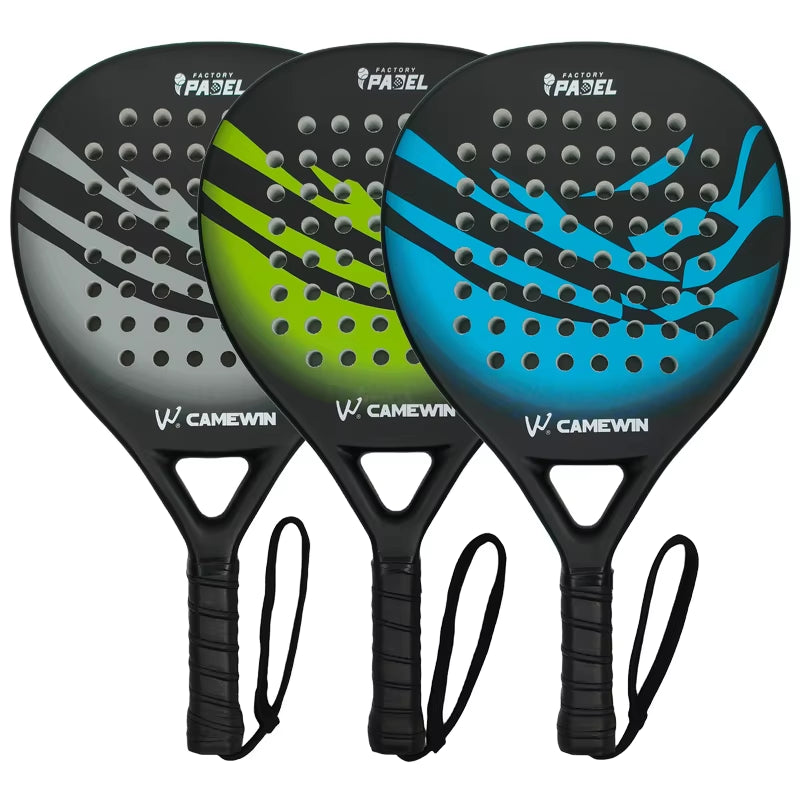 Premium 100% Carbon Fiber Padel Racket with EVA Elastic Memory Foam Core - Lightweight and Durable Tennis Paddle