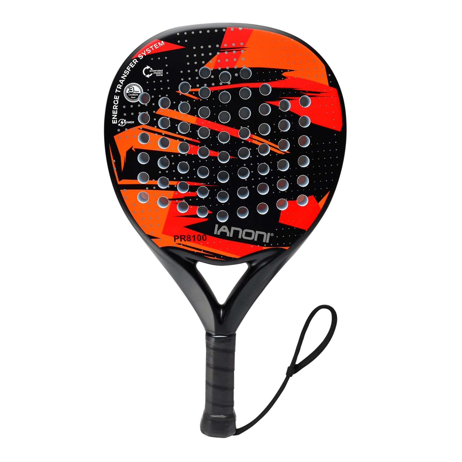 Carbon Fiber Padel Racket with EVA Memory Flex Foam Core - Lightweight Tennis Racquet