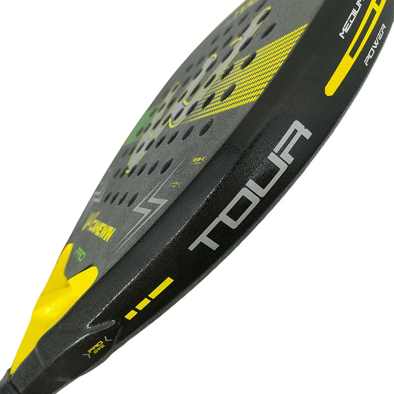 18K Carbon Fiber Padel Racket with EVA Elastic Memory Foam Core - Lightweight Tennis Paddle