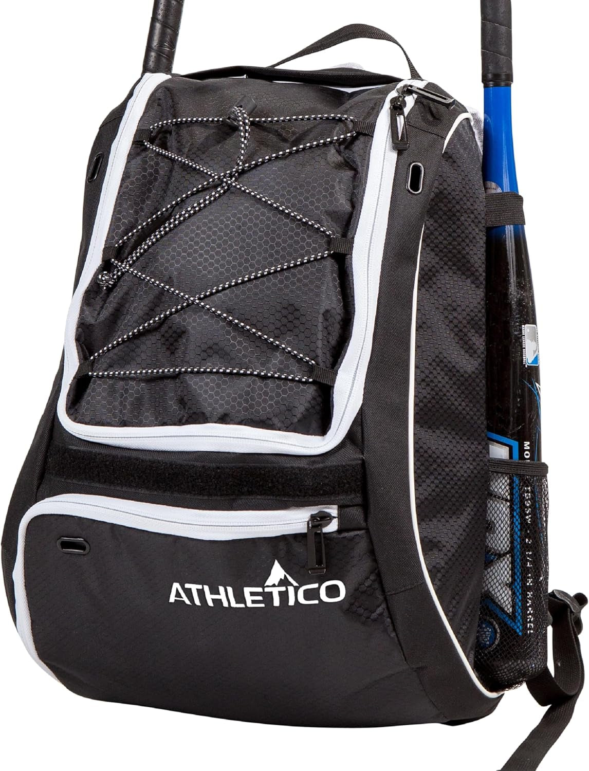 Baseball Bat Backpack - Versatile Gear Bag for Youth and Adults | Accommodates Bat, Helmet, Glove, and Shoes | Features Shoe Compartment and Fence Hook