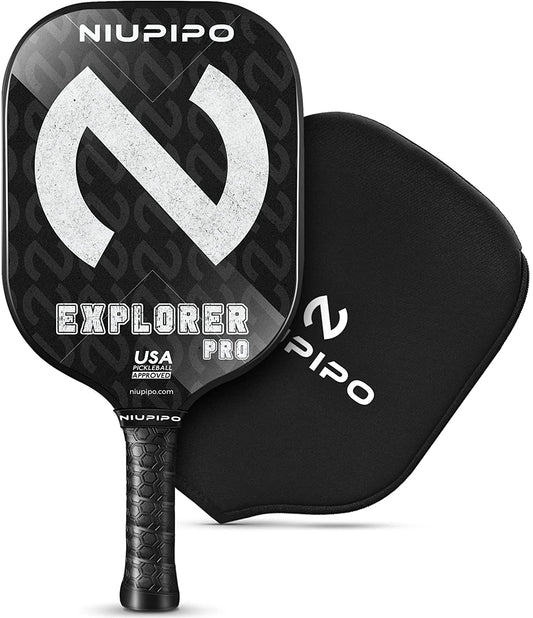 Pickleball Paddles Set of 2/4/1, USAPA Approved Carbon Fiber & Fiberglass Hybrid, Easy Power, Polypropylene Honeycomb Core, Cushioned 4.72" Grip, Bag/Cover, Pickleball Paddle Set for Men Women