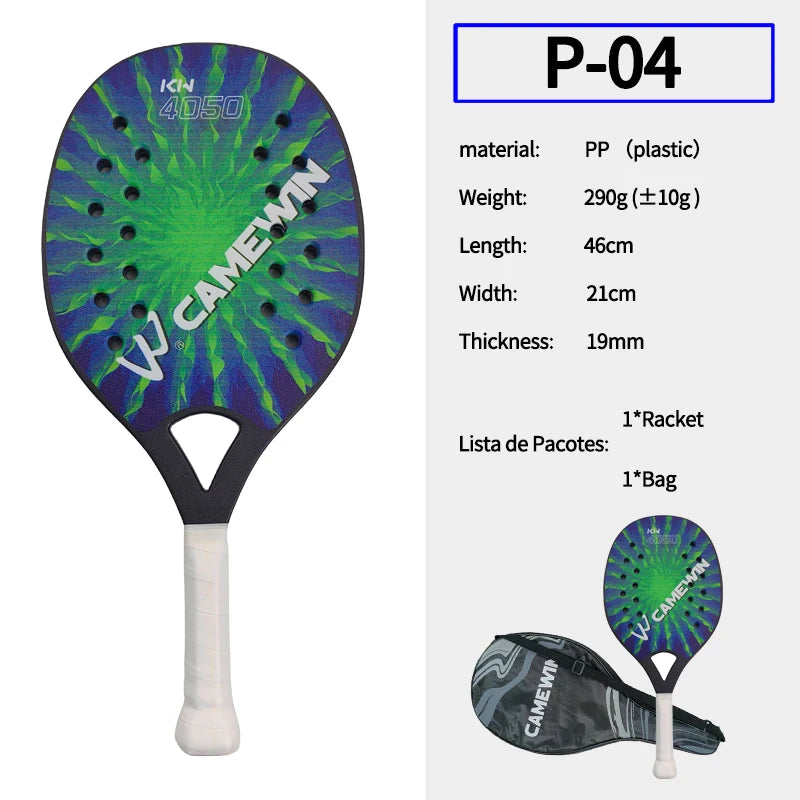 2025 Beach Tennis Racket Made of Durable PP Plastic with Protective Bag - Padel Paddle Racket