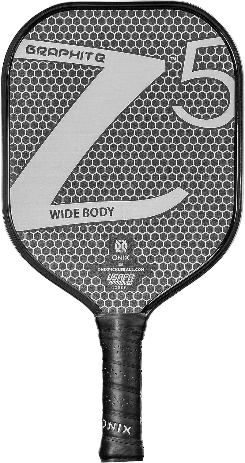 Graphite MOD Z5 Wide-Body Carbon Fiber Pickleball Paddle with Honeycomb Core, Graphite Face, and Ergonomic Cushion Grip