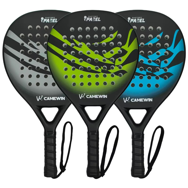 Premium 100% Carbon Fiber Padel Racket with EVA Elastic Memory Foam Core - Lightweight and Durable Tennis Paddle