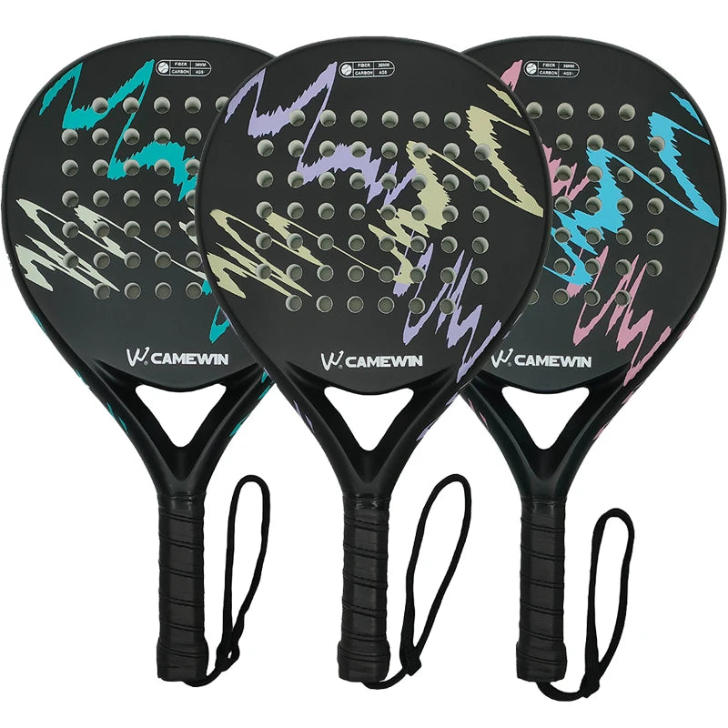 Professional Padel Racket - 100% Carbon Fiber with EVA Elastic Memory Foam Core, Lightweight Design