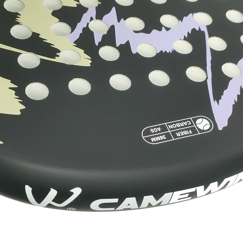 Professional Padel Racket - 100% Carbon Fiber with EVA Elastic Memory Foam Core, Lightweight Design