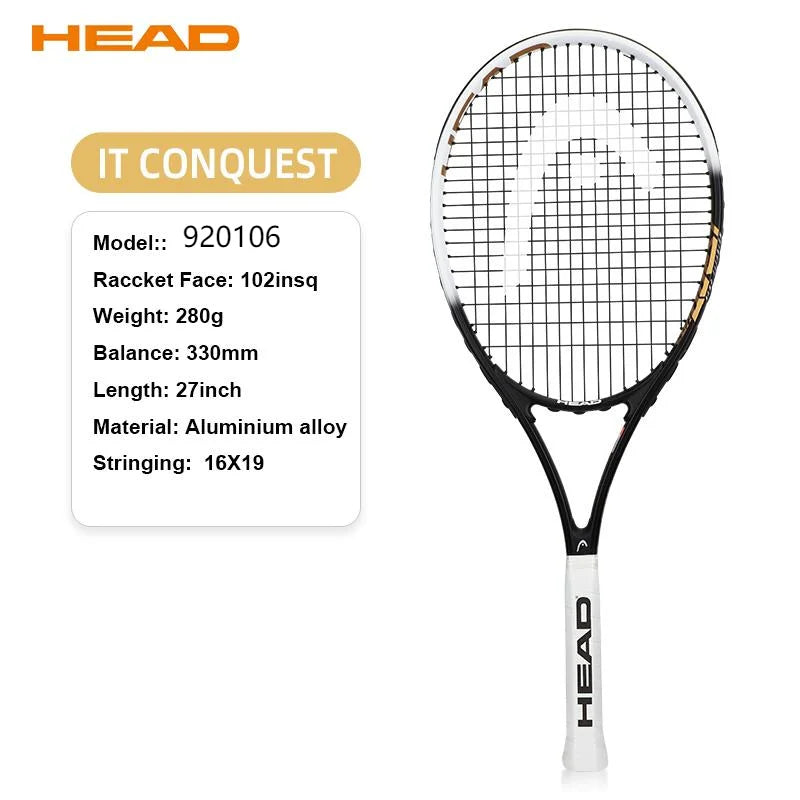 Professional Carbon Tennis Racket in Black with Bag, Overgrip, and Dampener - Model 414