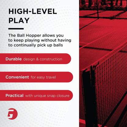 Ballhopper Hi Rise with Wheels - Durable and Convenient Tennis, Pickleball, and Padel Hoppers in Multiple Colors with Portable Design