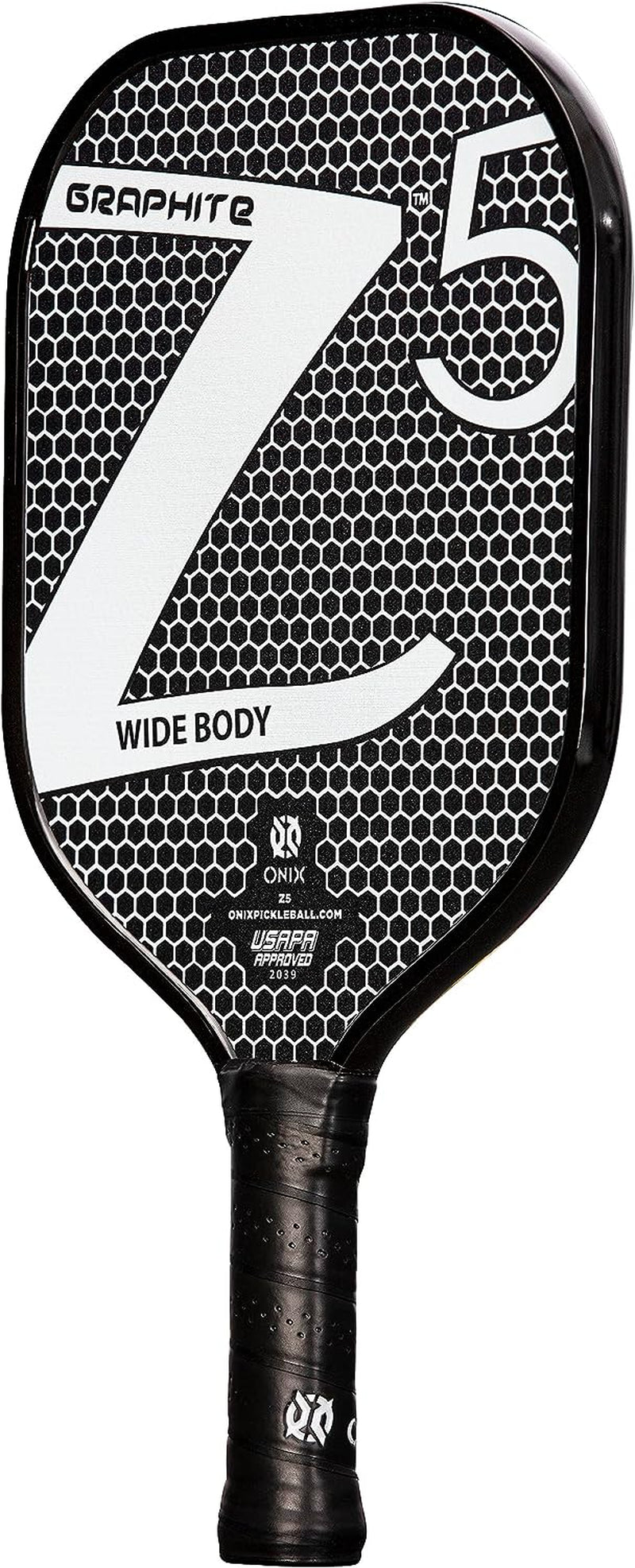 Graphite MOD Z5 Wide-Body Carbon Fiber Pickleball Paddle with Honeycomb Core, Graphite Face, and Ergonomic Cushion Grip