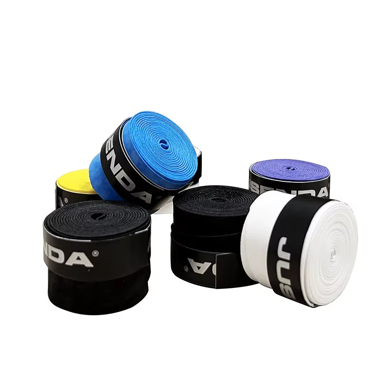 10-Pack Tennis Overgrip for Rackets - Antivibration Sweatband with Anti-Perspirant Thick Adhesive Wrap