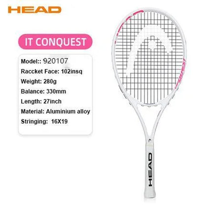 Professional Carbon Tennis Racket in Black with Bag, Overgrip, and Dampener - Model 414