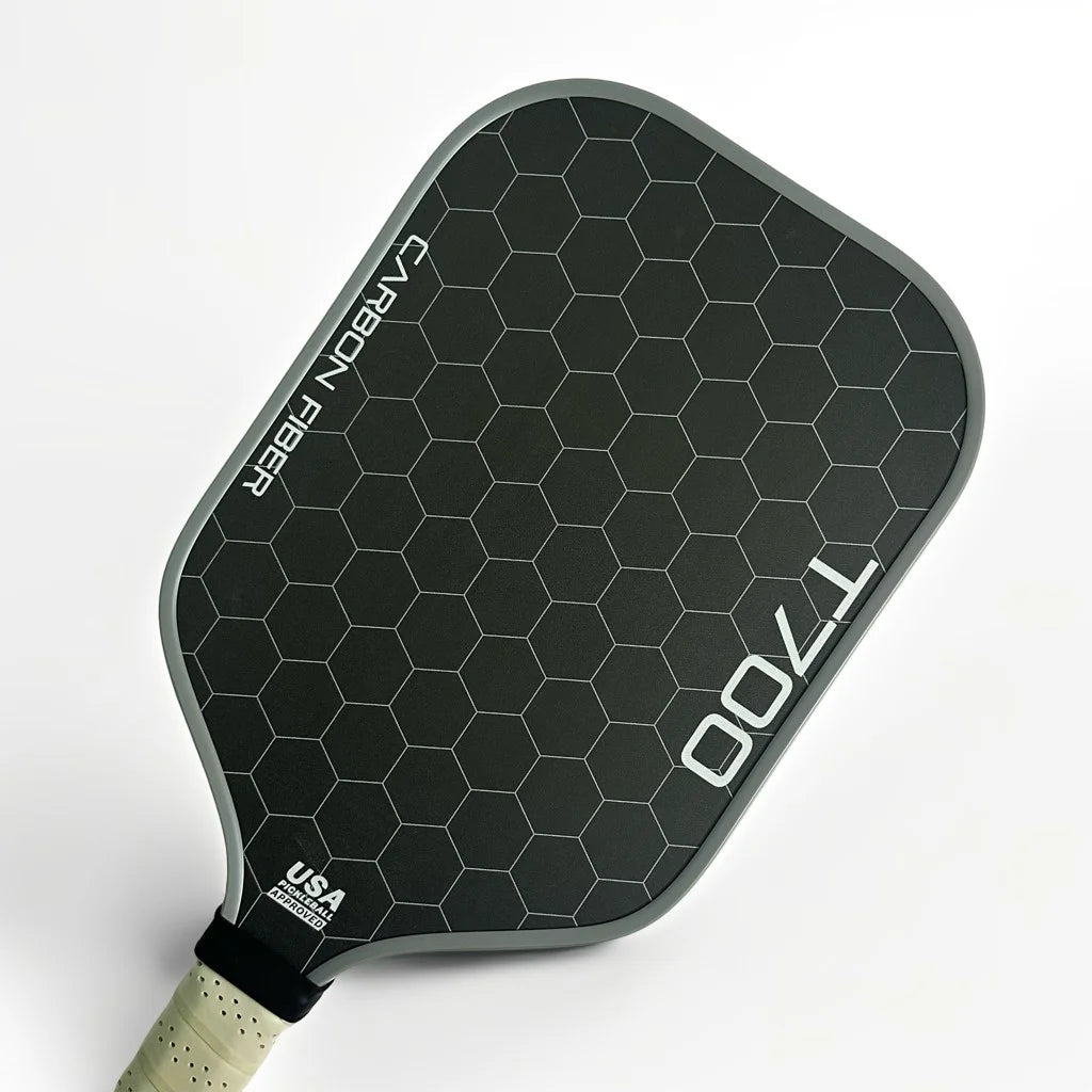 T700 Carbon Fiber Pickleball Paddle with Carbon Friction Surface and Polymer Honeycomb Core for Enhanced Power, Spin, and Control - 16mm