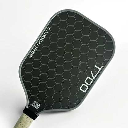 T700 Carbon Fiber Pickleball Paddle with Carbon Friction Surface and Polymer Honeycomb Core for Enhanced Power, Spin, and Control - 16mm