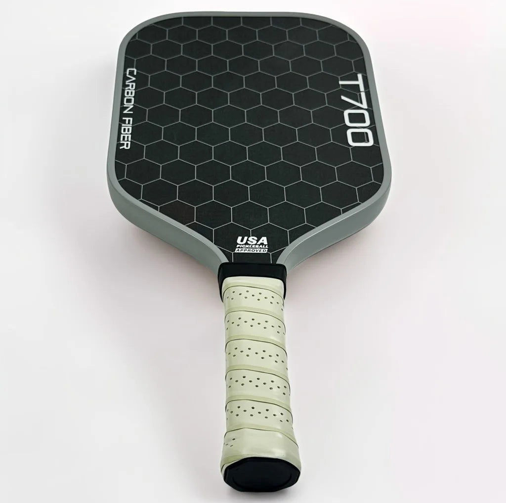 T700 Carbon Fiber Pickleball Paddle with Carbon Friction Surface and Polymer Honeycomb Core for Enhanced Power, Spin, and Control - 16mm