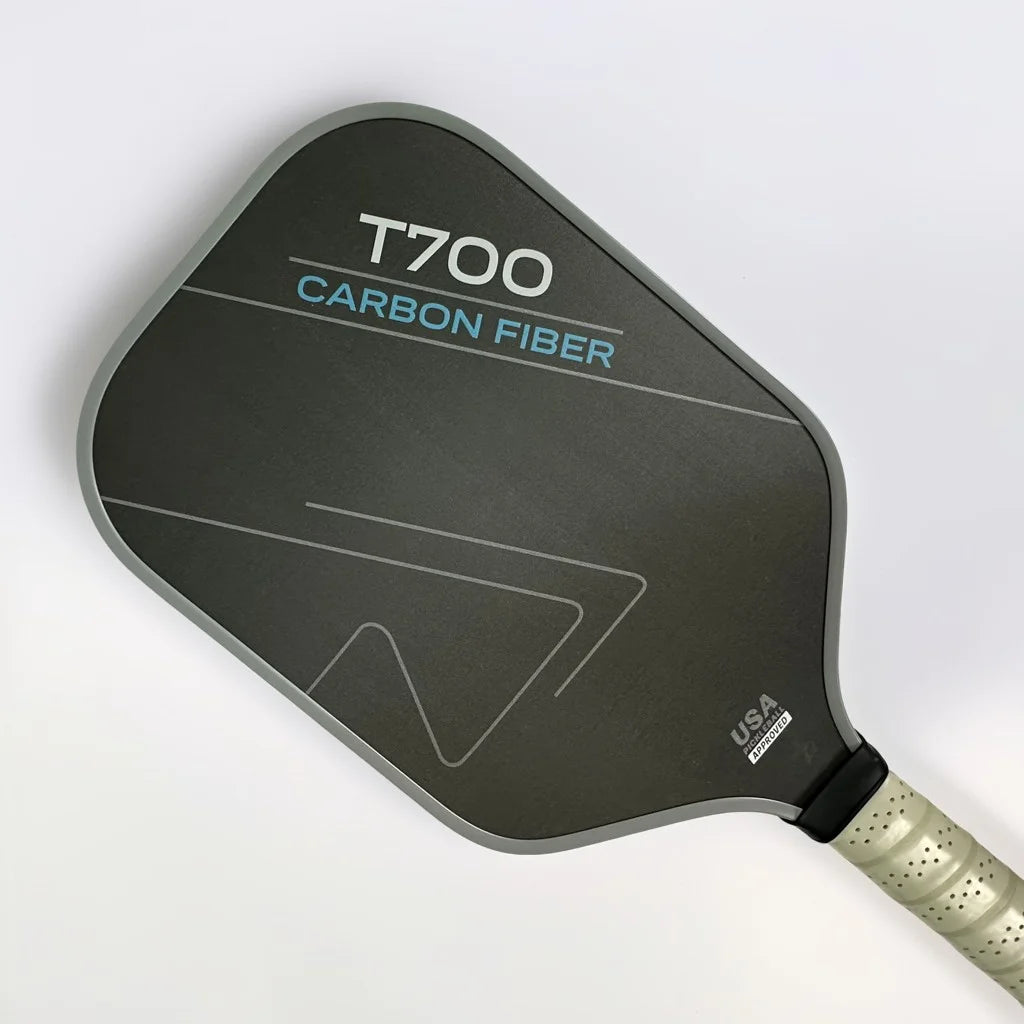 T700 Raw Carbon Fiber Pickleball Paddle for Professionals - Enhanced Power, Spin, and Control with Carbon Friction Surface and Polymer Honeycomb Core (16MM)