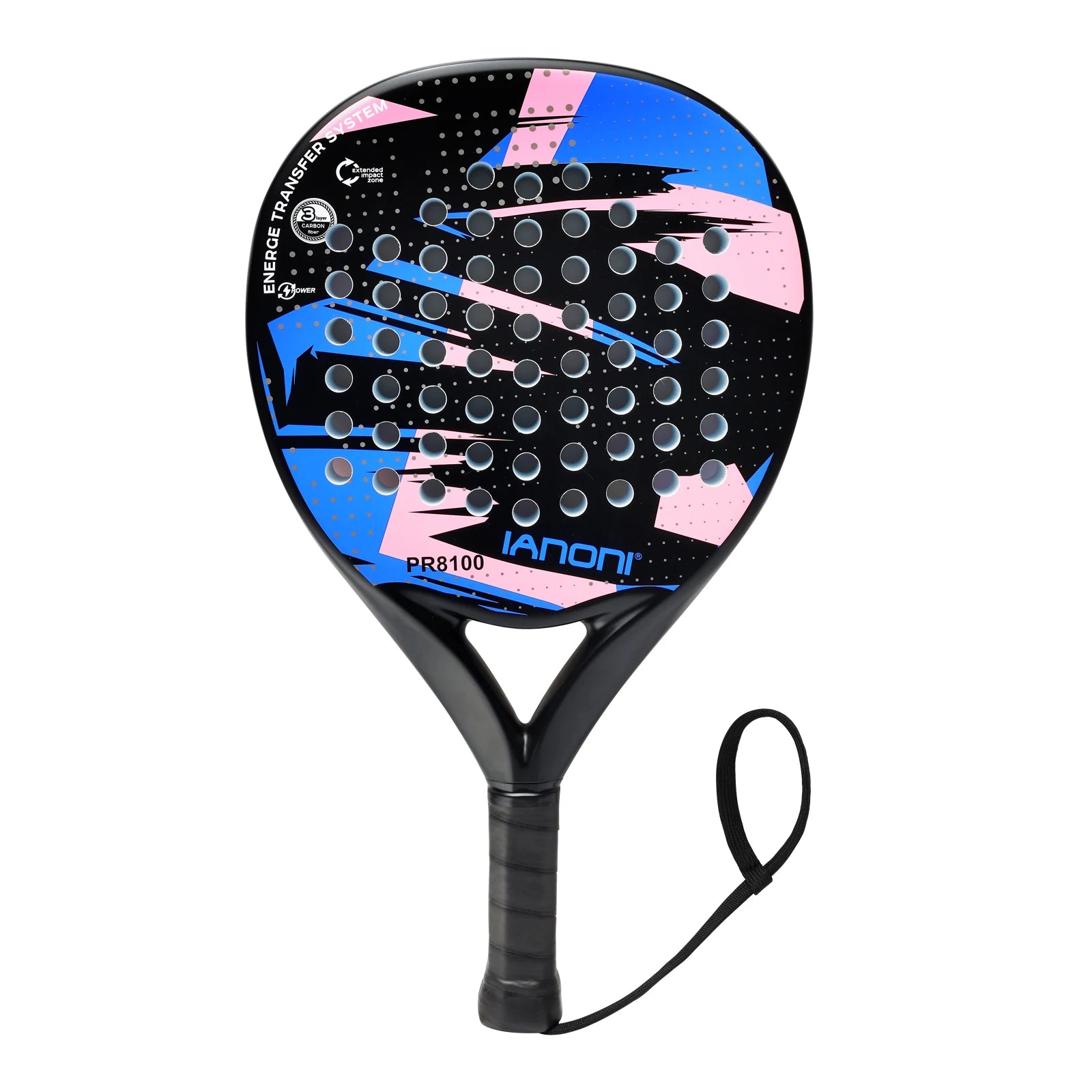 Carbon Fiber Padel Racket with EVA Memory Flex Foam Core - Lightweight Tennis Racquet