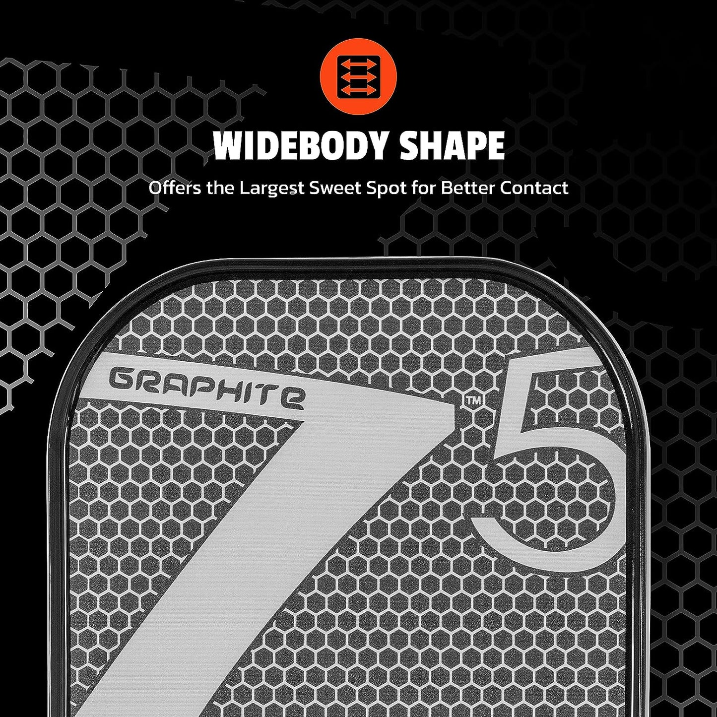 Graphite MOD Z5 Wide-Body Carbon Fiber Pickleball Paddle with Honeycomb Core, Graphite Face, and Ergonomic Cushion Grip