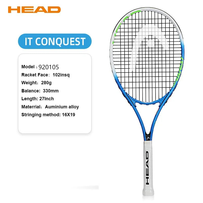 Professional Carbon Tennis Racket in Black with Bag, Overgrip, and Dampener - Model 414