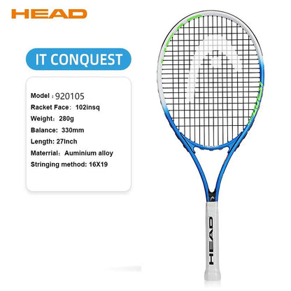 Professional Carbon Tennis Racket in Black with Bag, Overgrip, and Dampener - Model 414