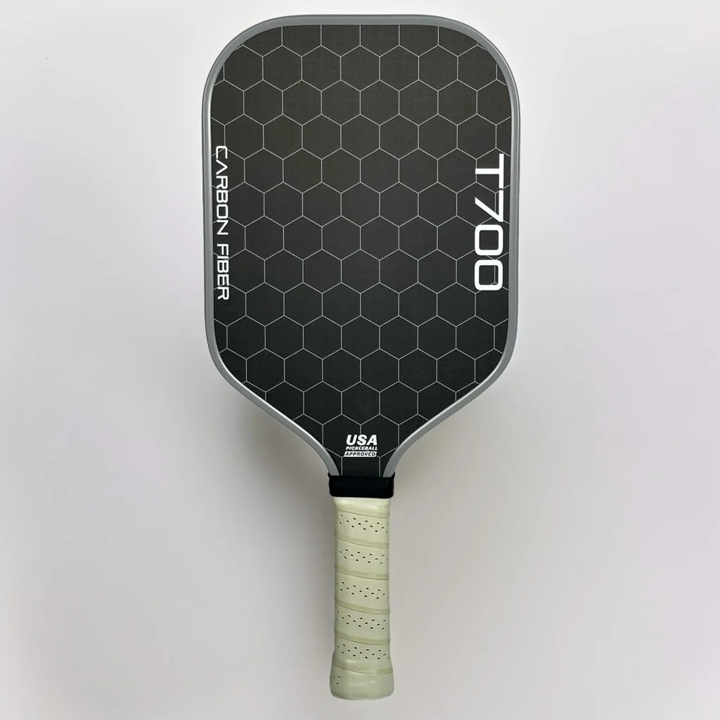 T700 Carbon Fiber Pickleball Paddle with Carbon Friction Surface and Polymer Honeycomb Core for Enhanced Power, Spin, and Control - 16mm